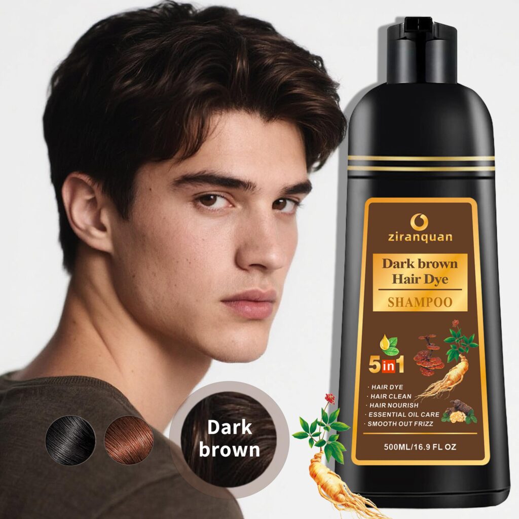 ziranquan dark brown hair dye shampoo