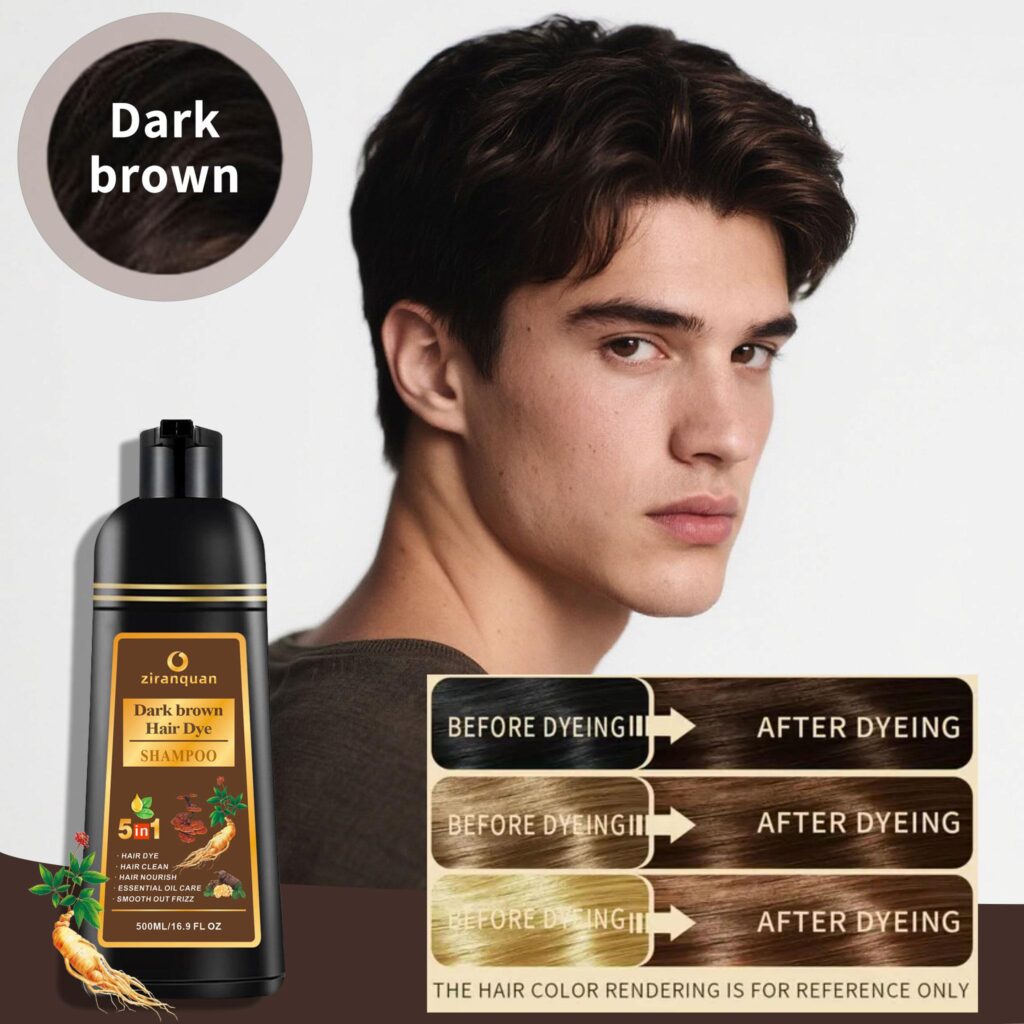 ziranquan dark brown hair dye shampoo