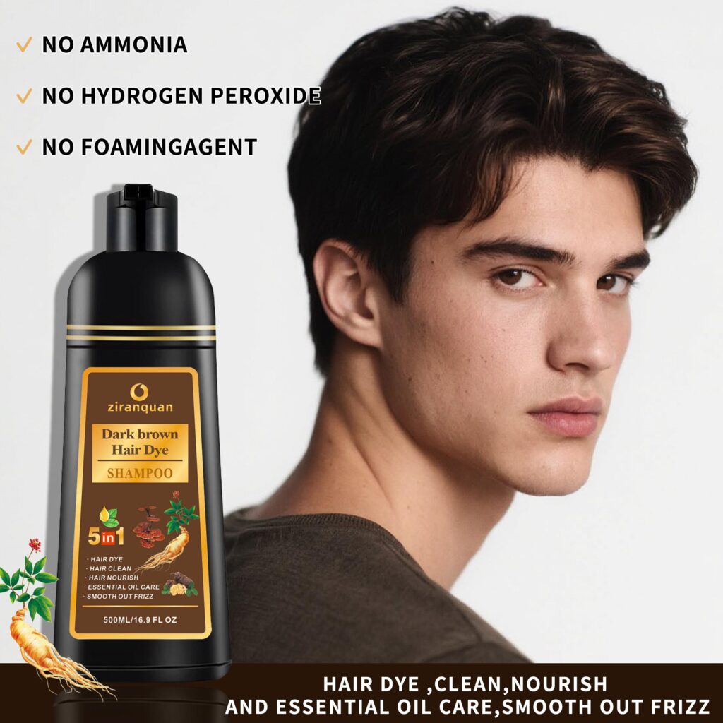 ziranquan dark brown hair dye shampoo